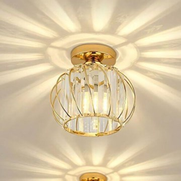 Taklampa BELLA 1xE27/40W/230V, Ø 20 cm, guldfärgad