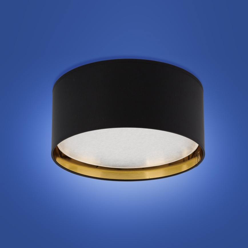 Taklampa  BILBAO 4xE27/15W/230V d. 45 cm svart /gold