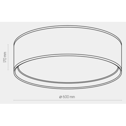 Taklampa  BILBAO 4xE27/15W/230V d. 60 cm vit /gold