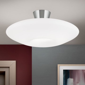 Taklampa BLANC 2xE27/60W/230V diameter 49 cm matt krom