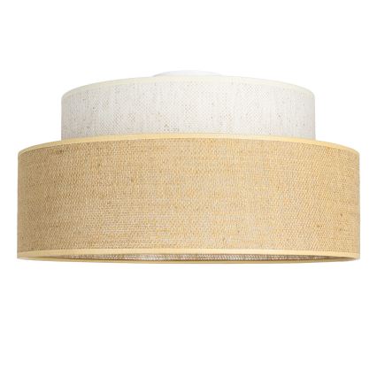 Taklampa BOHO 1xE27/60W/230V diameter 40 cm grädde/beige