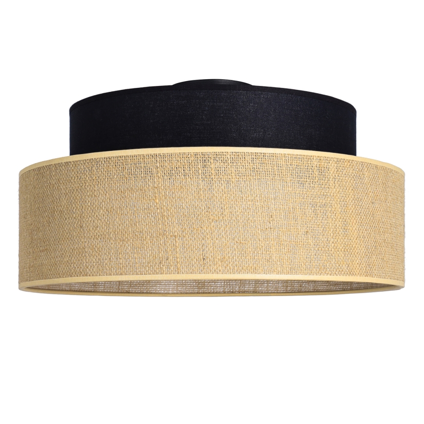 Taklampa BOHO 1xE27/60W/230V diameter 40 cm svart/beige