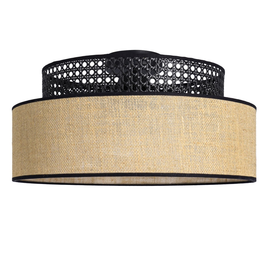 Taklampa BOHO 1xE27/60W/230V diameter 40 cm svart/rotting