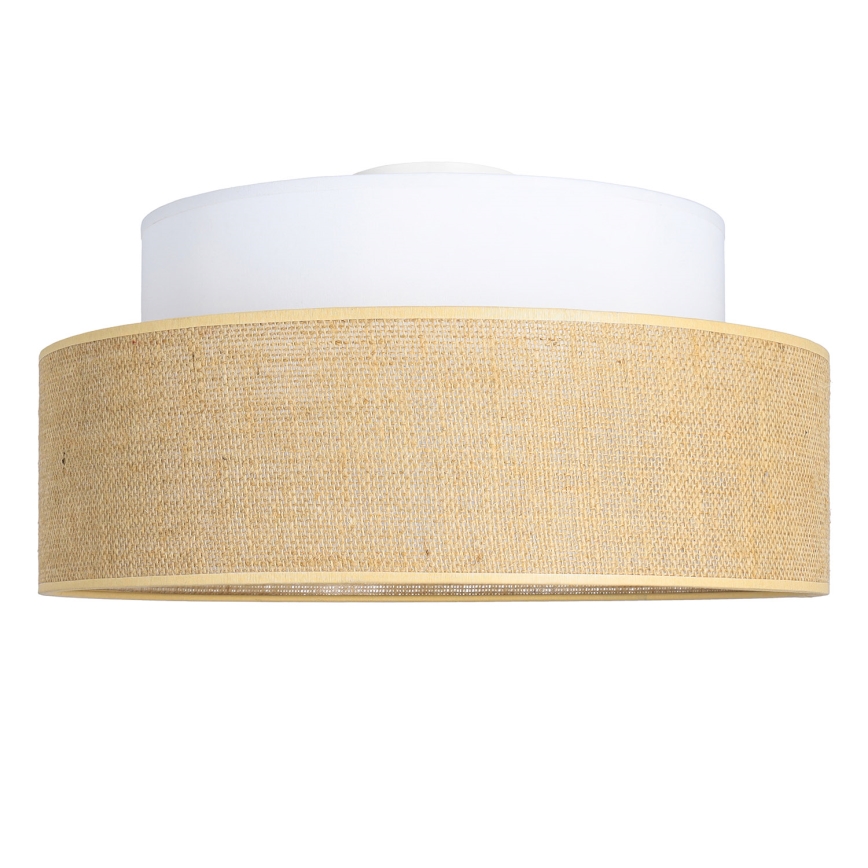 Taklampa BOHO 1xE27/60W/230V diameter 40 cm vit/beige