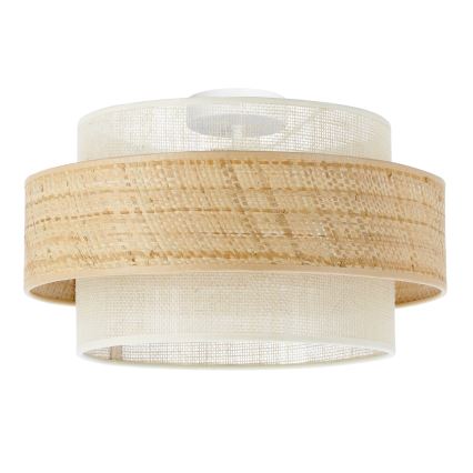 Taklampa BOHO 1xE27/60W/230V Ø 40 cm, jute i krämfärg