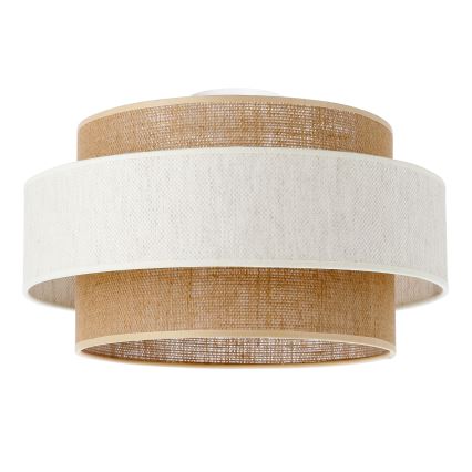 Taklampa BOHO 1xE27/60W/230V Ø 40 cm krämvit/jute