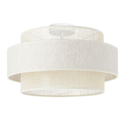 Taklampa BOHO 1xE27/60W/230V Ø 40 cm krämvit/jute