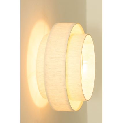 Taklampa BOHO 1xE27/60W/230V Ø 40 cm vit