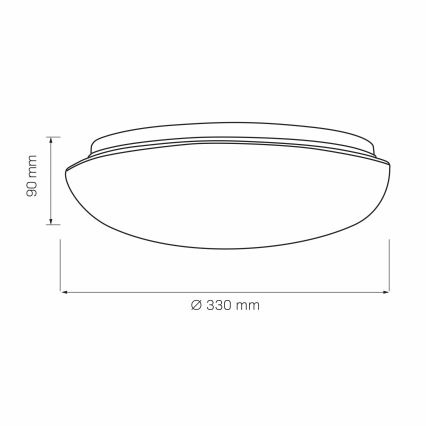 Taklampa BONIFACY 2xE27/20W/230V diameter 33 cm vit