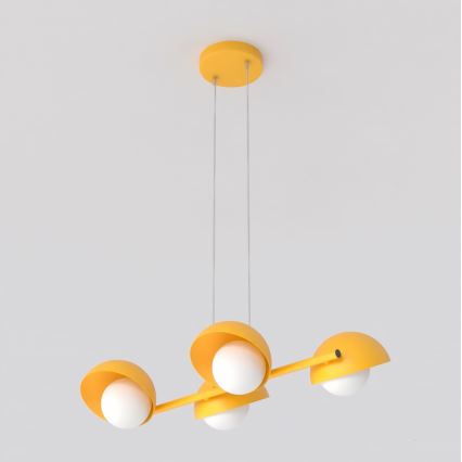 Taklampa BOOM med kabel 4xG9/8W/230V orange