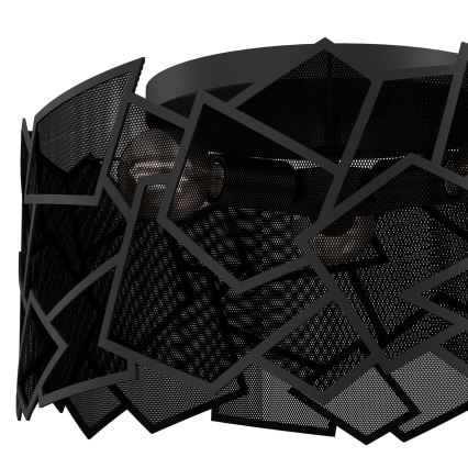 Taklampa CAMO 3xE27/15W/230V svart