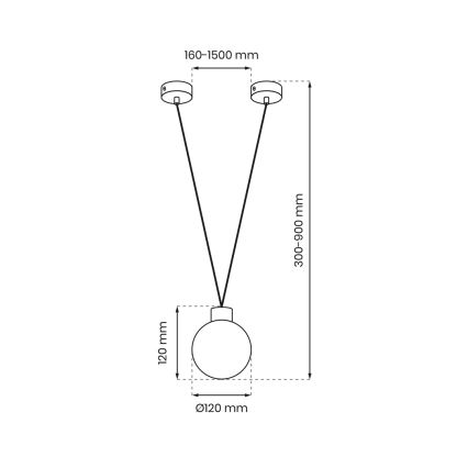 Taklampa på kabel CAPRI 1xG9/7W/230V