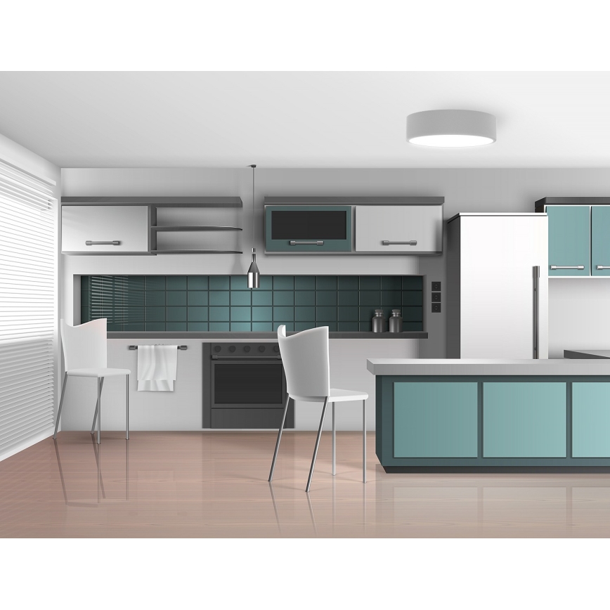 Taklampa  CLEO 3xE27/24W/230V d. 40 cm grå