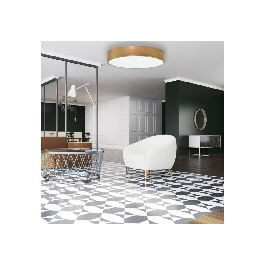 Taklampa  CLEO 6xE27/24W/230V d. 80 cm gold