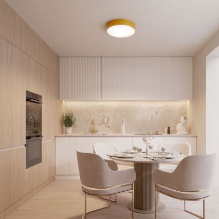 Taklampa  CLEO 6xE27/24W/230V d. 80 cm gold