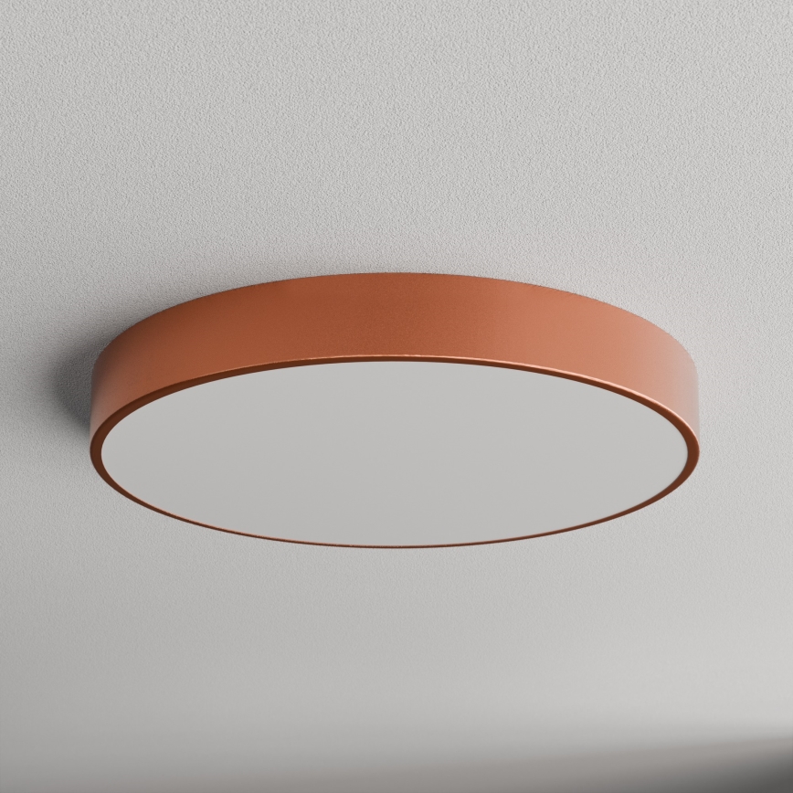Taklampa med rörelse- och skymningssensor CLEO 5xE27/24W/230V Ø 60 cm, koppar