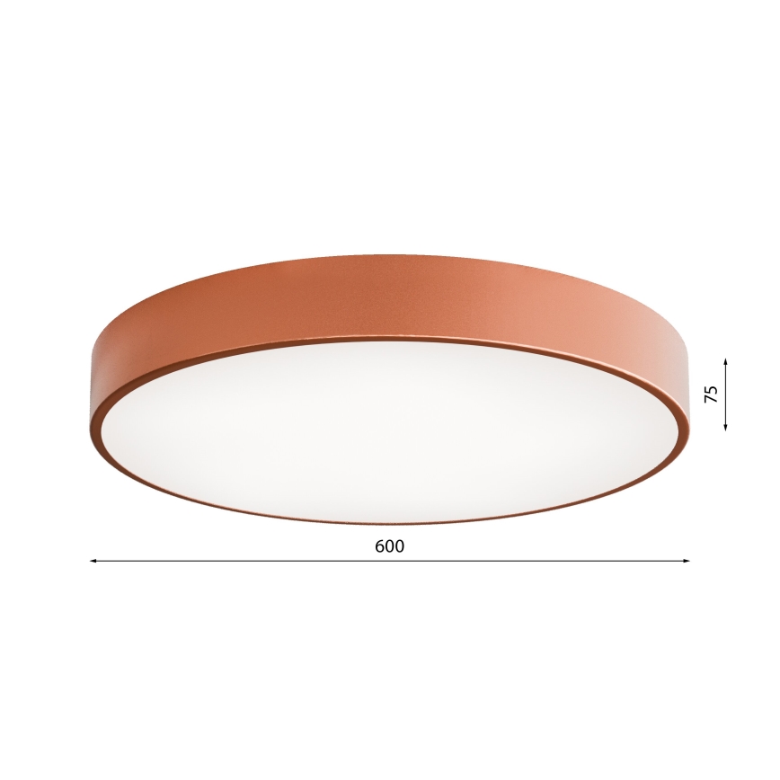 Taklampa med rörelse- och skymningssensor CLEO 5xE27/24W/230V Ø 60 cm, koppar