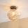 Taklampa CRISTAL 1xE14/15W/230V mässing/rökbeige
