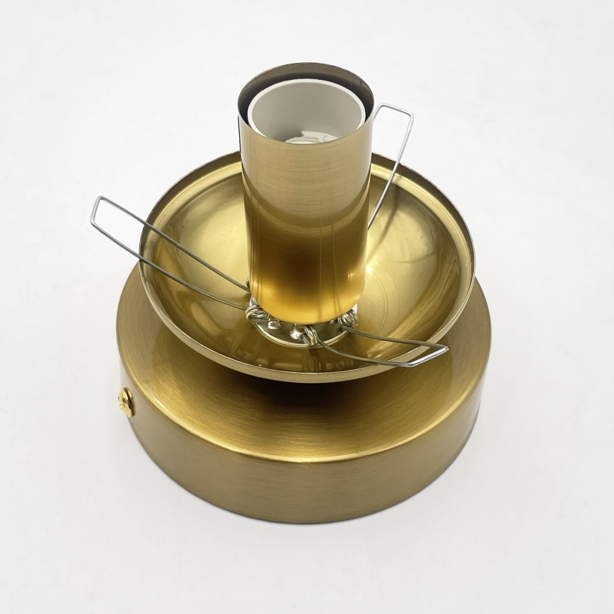 Taklampa CRISTAL 1xE14/15W/230V mässing/rökbeige
