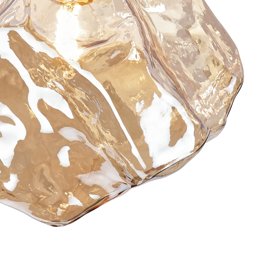 Taklampa CRISTAL 1xE14/15W/230V mässing/rökbeige