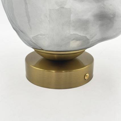Taklampa CRISTAL 1xE14/15W/230V mässing/rökigt svart