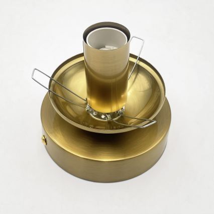Taklampa CRISTAL 1xE14/15W/230V mässing/rökigt svart