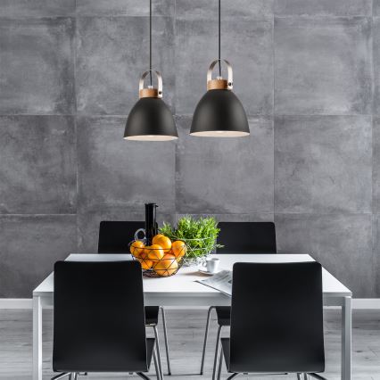 Taklampa på kabel DANIELLE 2xE27/60W/230V bok