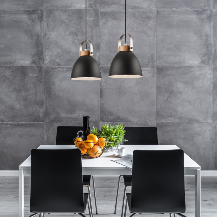 Taklampa på kabel DANIELLE 2xE27/60W/230V bok