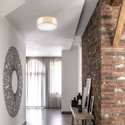 Taklampa DANTE 1xE27/60W/230V diameter 26 cm gyllene