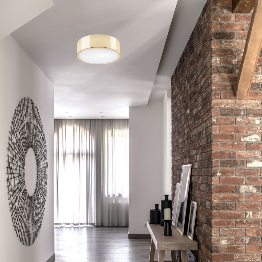 Taklampa DANTE 1xE27/60W/230V diameter 26 cm gyllene