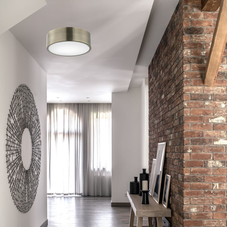 Taklampa DANTE 1xE27/60W/230V diameter 26 cm patina