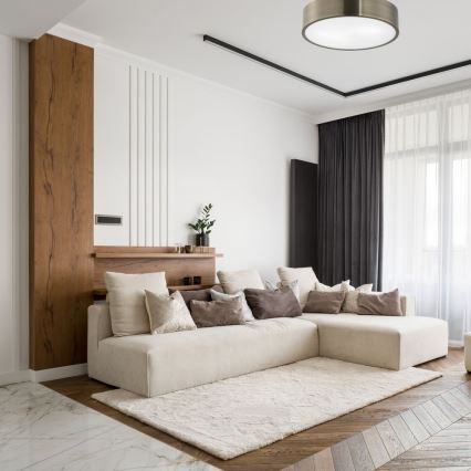 Taklampa DANTE 2xE27/60W/230V diameter 36 cm patina