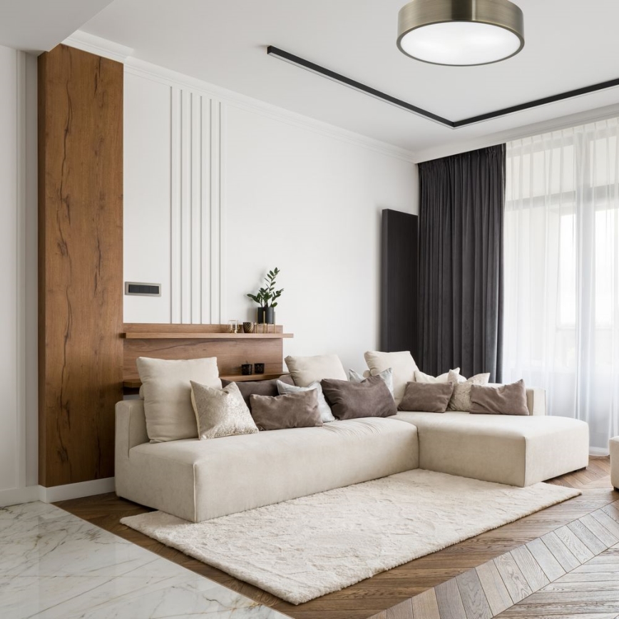 Taklampa DANTE 2xE27/60W/230V diameter 36 cm patina