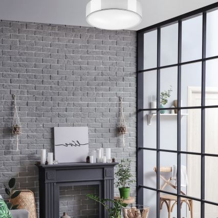 Taklampa DANTE 2xE27/60W/230V diameter 36 cm skinande krom