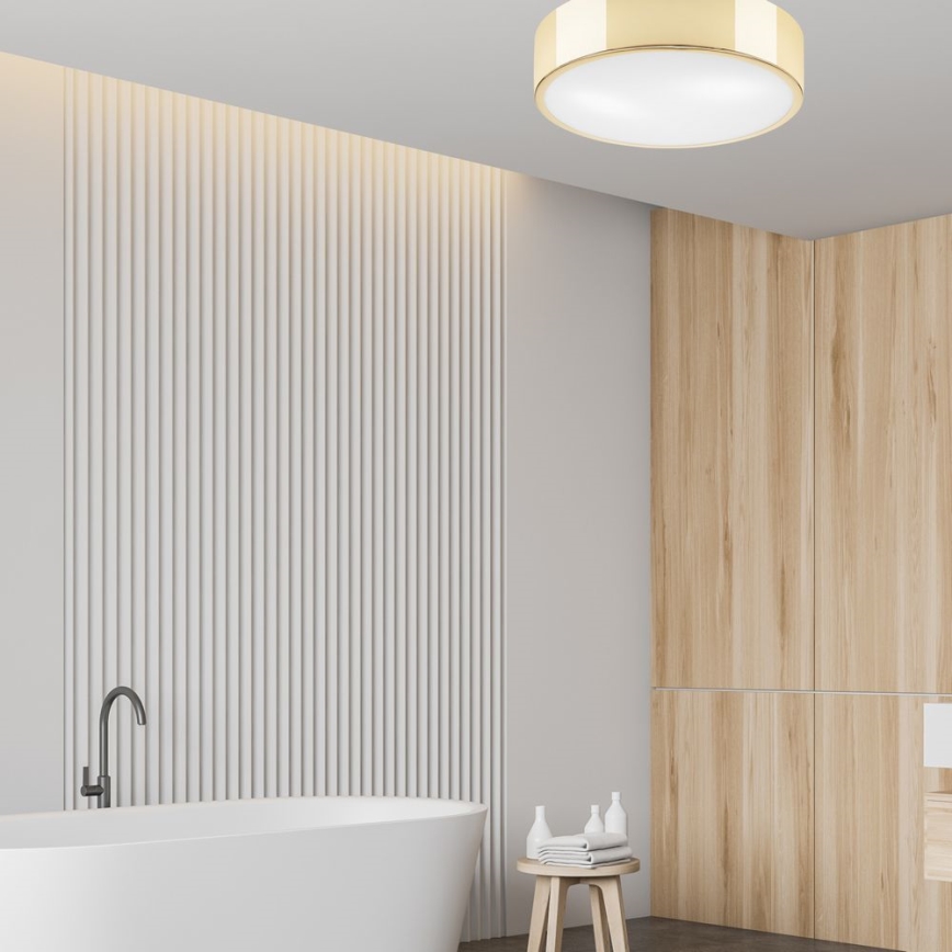 Taklampa DANTE 2xE27/60W/230V Ø 36 cm guld