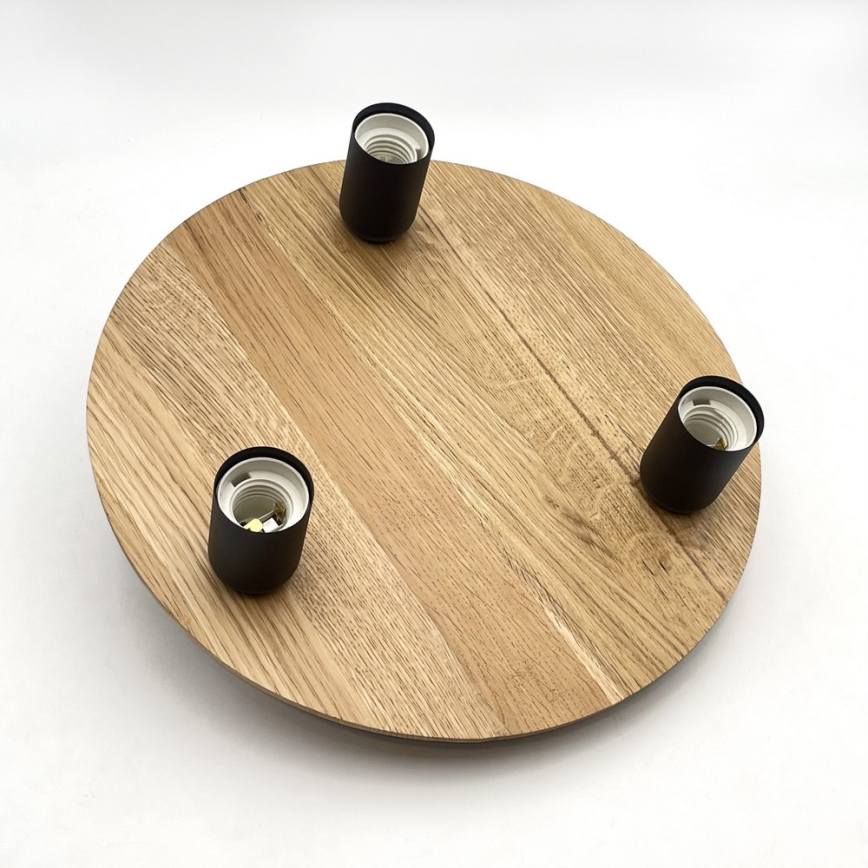 Taklampa DUSTY 3xE27/15W/230V diameter 34 cm ek/svart