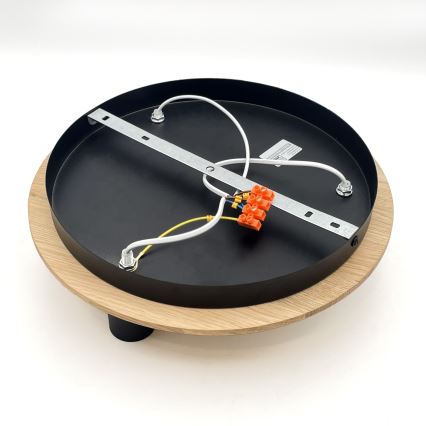 Taklampa DUSTY 3xE27/15W/230V diameter 34 cm ek/svart