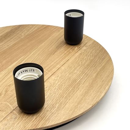 Taklampa DUSTY 3xE27/15W/230V diameter 34 cm ek/svart