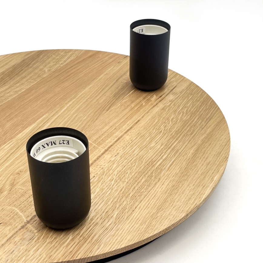 Taklampa DUSTY 3xE27/15W/230V diameter 34 cm ek/svart