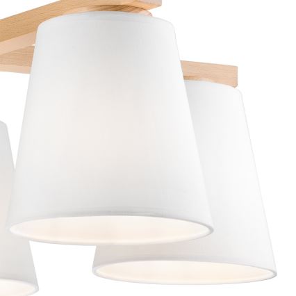 Takmonterad taklampa ELLIE 5xE27/60W/230V vit/bok