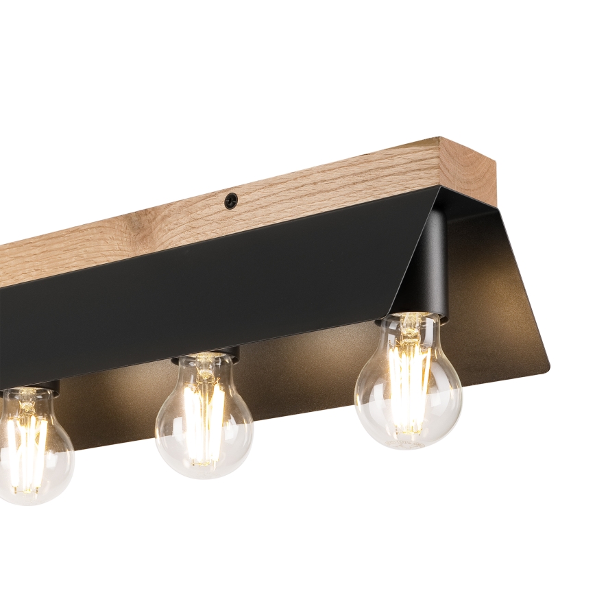 Taklampa ESME 5xE27/15W/230V svart/ek