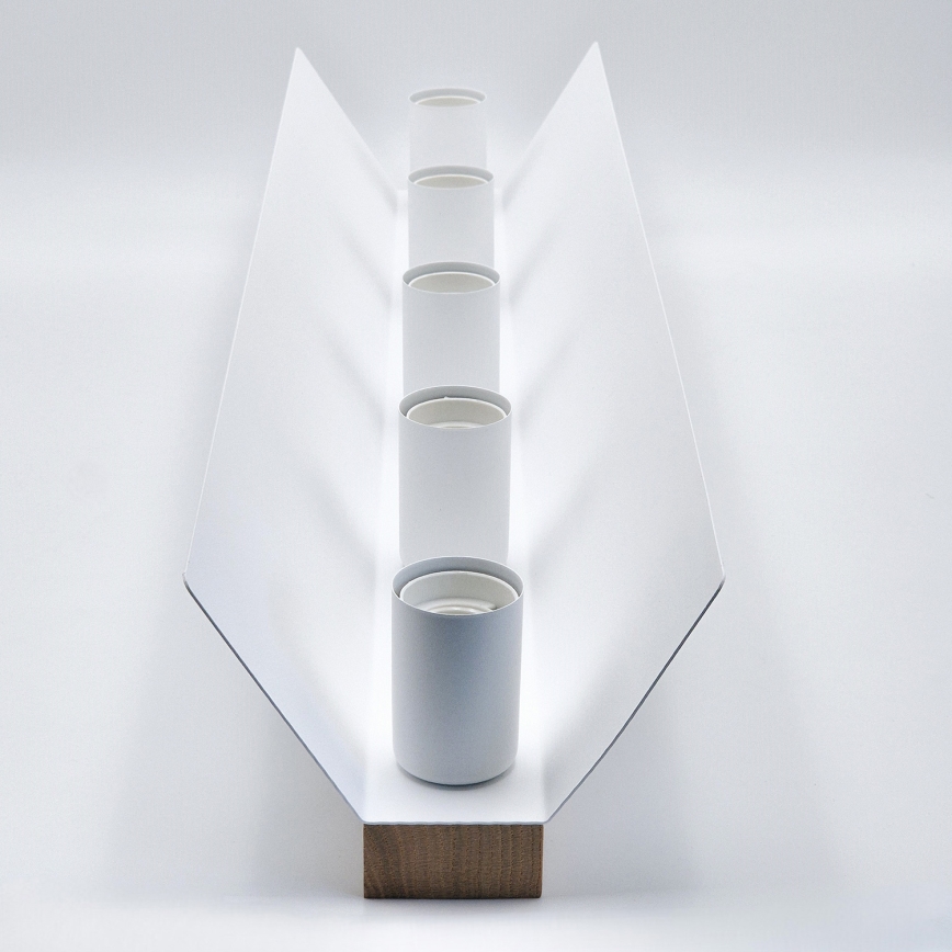 Taklampa ESME 5xE27/15W/230V vit/ek