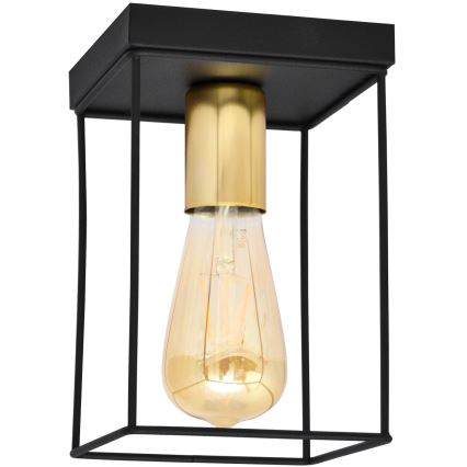 Taklampa FINN 1xE27/15W/230V svart/guld