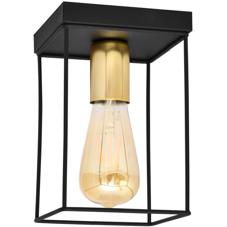 Taklampa FINN 1xE27/15W/230V svart/guld