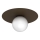 Taklampa FLAT 1xE27/15W/230V 55x60 cm brun