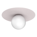 Taklampa FLAT 1xE27/15W/230V Ø 35 cm krämfärgad