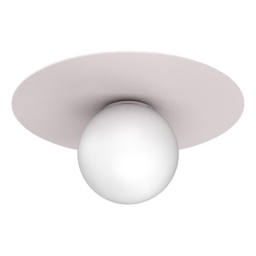 Taklampa FLAT 1xE27/15W/230V Ø 35 cm krämfärgad