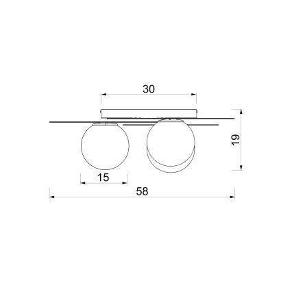 Taklampa FLAT 3xE27/15W/230V 55x60 cm brun
