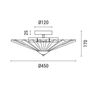 Taklampa FLOAT 5xE14/15W/230V vit