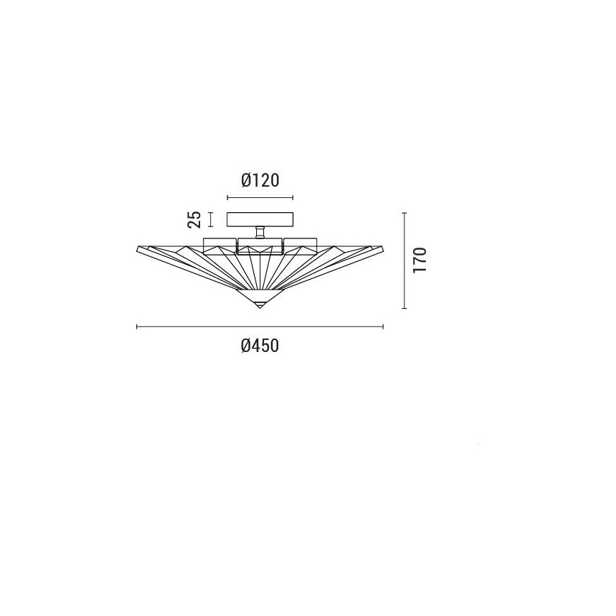 Taklampa FLOAT 5xE14/15W/230V vit